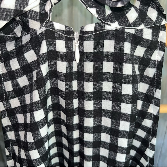 NWT Banana Republic Gingham PRINT BOW NECK HALTER TOP - Picture 6 of 9